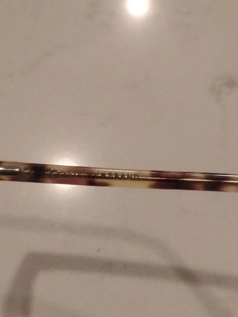 Lucky Brand Tortoiseshell Square Frame Glasses - Peach And Brown